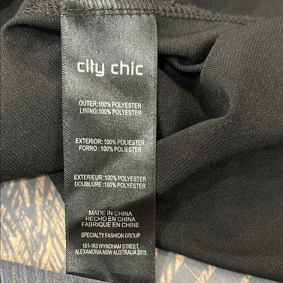 City Chic Elegant Black and Brown Leaf Print Maxi Dress XL - Picture 12 of 15